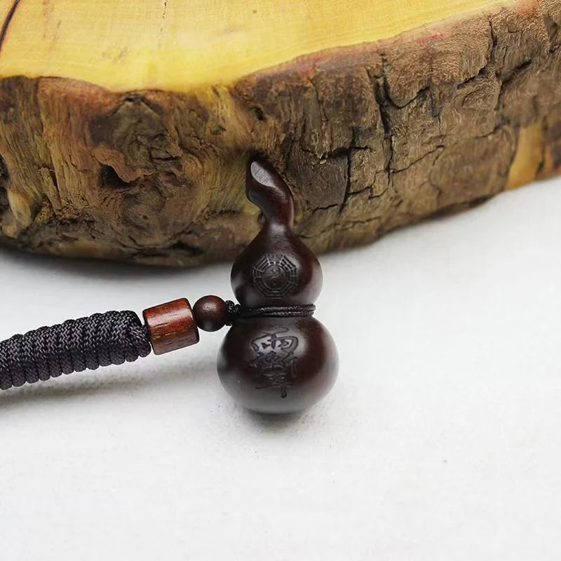 Talisman of Fortune & Harmony: Celestial Seal Gourd Pendant