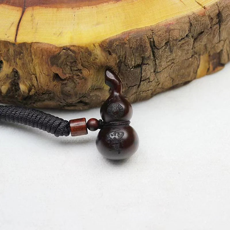 Talisman of Fortune & Harmony: Celestial Seal Gourd Pendant