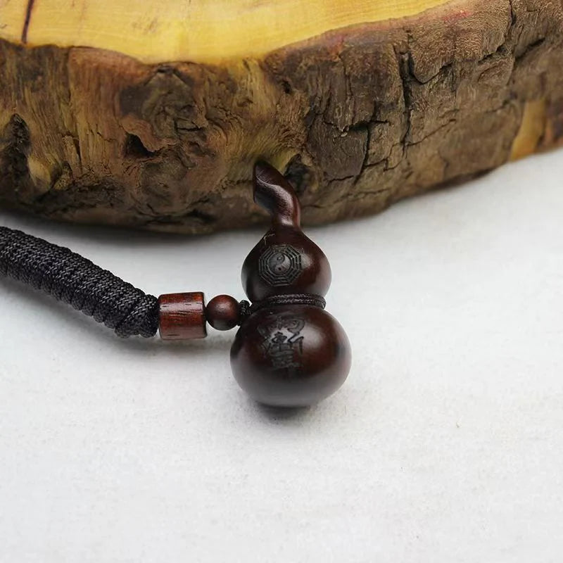 Talisman of Fortune & Harmony: Celestial Seal Gourd Pendant