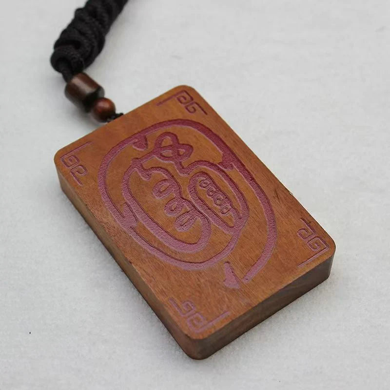 Placa de Mando de Madera de Azufaifo Golpeada por un Rayo Natural con Mandato Celestial e Invocación de Luz Dorada