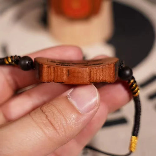Brazalete taoísta consagrado para alejar el mal de madera de azufaifo Paz